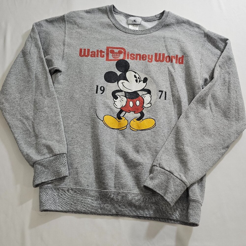 Vintage Style Walt Disney World 1971 Mickey Mouse Crewneck Sweater Women's Small